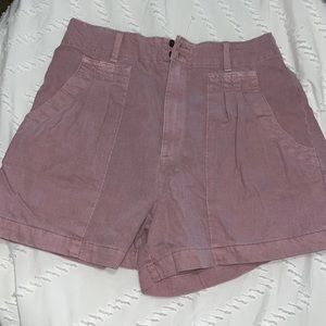 Purple jean shorts